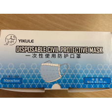 Face Mask 3 ply Disposable with Earloops