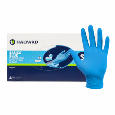 Basics Blue Nitrile Examination Gloves Halyard Health 44752