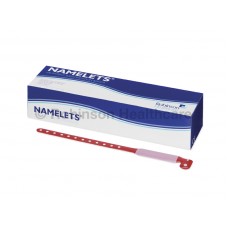 Namelets Red Adult Hospital ID Wristbands